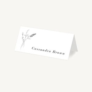 Wedding Place Cards - Personalised Place Setting - Wedding Place Card - Wedding Breakfast Table Cards - Wedding Seating - Simple Floral