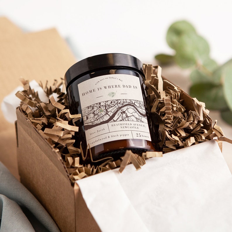 Gift For Dad Map Father\u2019s Day Apothecary Candle