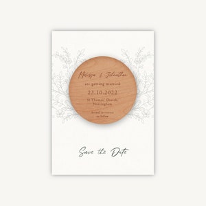 Save the Date, Magnet Save the Date, Elegant Floral, Wedding
