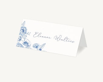Farmhouse Blue Wedding Place Card