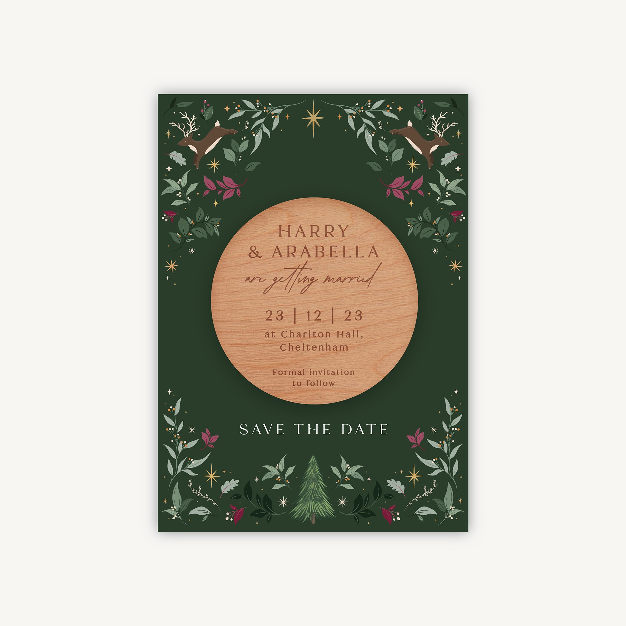 Save The Date, Magnet Winter Christmas, Autumn Wedding