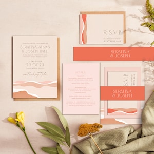 Custom Wedding Invitations - Beach Wedding Invitations - Summer Wedding Invites - Palm Beach