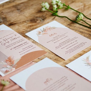 Custom Wedding Invitations - Boho Wedding Invitations - Luxury Wedding Invites - Boho Foliage