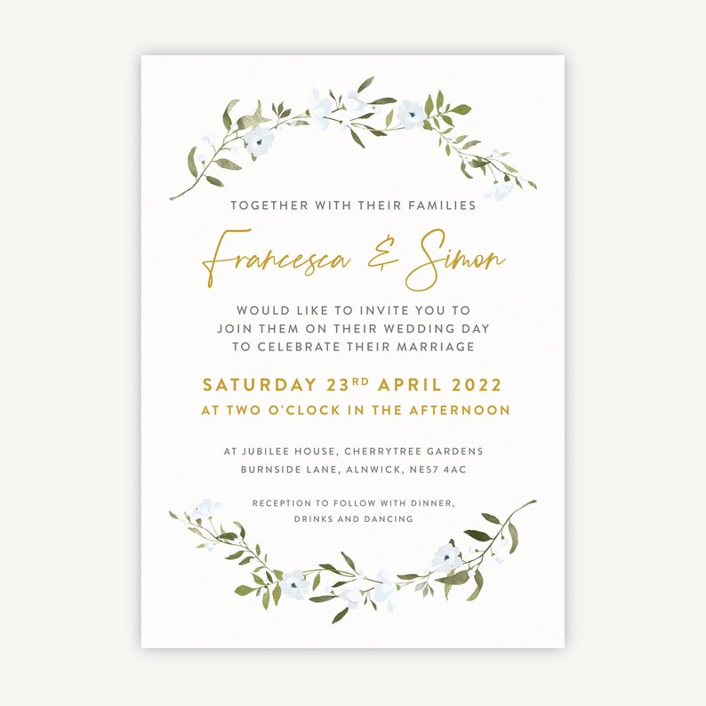 Spring Flowers Wedding Invitation image 2