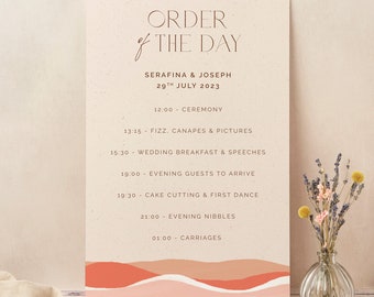 Palm Beach Wedding Order of the Day Sign