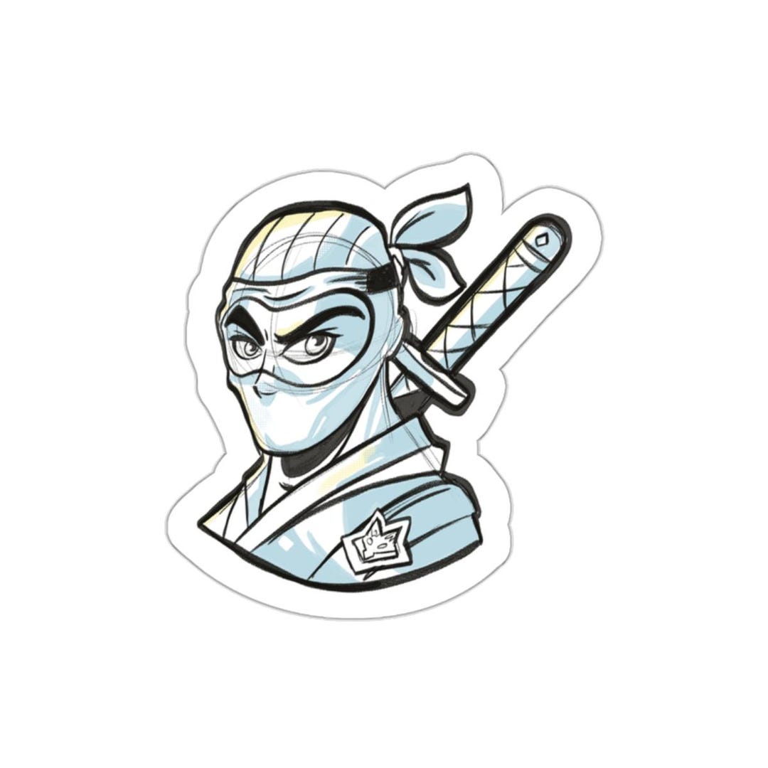 Groovy Sticker Ninja Sketch Ninja Sticker | Die-cut Sticker, Samurai Character, Vinyl Decal ...