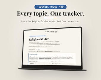 IGCSE Religious Studies Revision Tracker | Pearson Edexcel 4RS1 | Interactive Digital Checklist with Progress Tracking