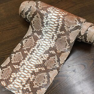 Antique Brown Python Skin, Genuine Reptile Skin for Artisan Supplies