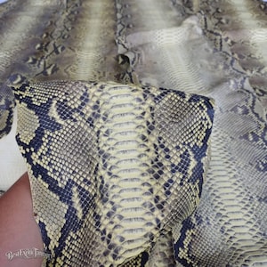 Genuine Snake Skin for Handmade Craft, Ashen Silver Charcoal Reptile Skin Ideal for Rare Fashion