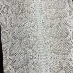 Burmese Snake Leather for Artisan Supplies, Silver Genuine Reptile Leather