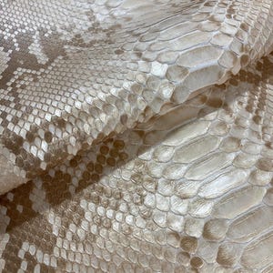 Genuine Reticulated Python Leather, Natural Reptile Leather for Craftsman Project
