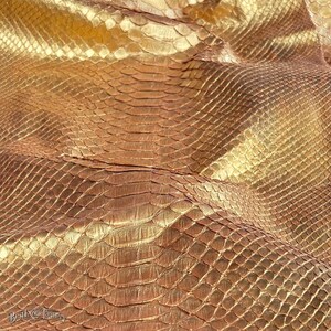 Gold Python Skin, Genuine Exotic Skin for Craftsman Project