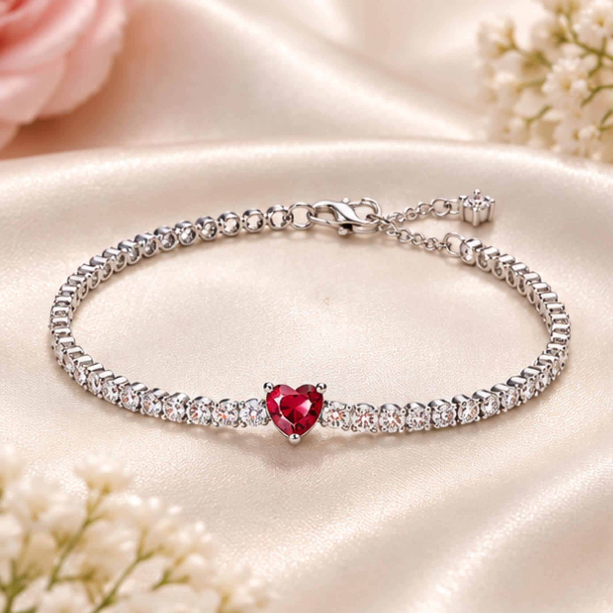 Pandora sparkling heart tennis bracelet - Etsy 日本