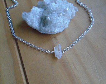 Spiritual Inspirational Higher Vibrational Healing Angel Aura Rainbow Quartz Pendant Necklace Gemstone Crystal Light Body Integration Cosmic
