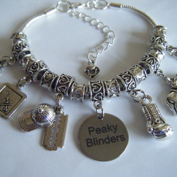 Peaky Blinders de Shelby familie Charm armband BBC TV-serie Cap scheermesje Horse Racing wedden Thomas Arthur John tante Polly