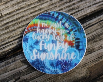 Happy-go-lucky Ray of Funky Sunshine Vinyl Sticker