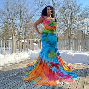 Large Tie Dye Wedding/maternity Dress ...