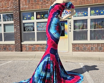 Medium Tie dye wedding/maternity/photoshoot dress by Funky Sunshine