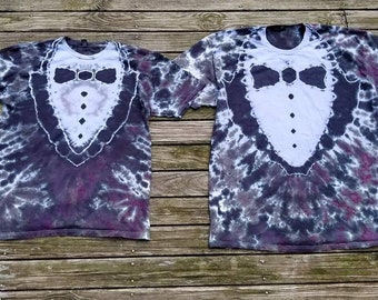 Custom Tuxedo tie dye - unisex mens - short sleeve - long sleeve - size options S,M,L,Xl,2X,3X,4X,5X