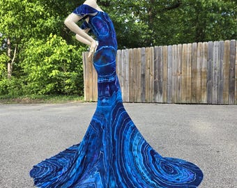 Small Tie dye wedding/maternity/photoshoot dress by Funky Sunshine