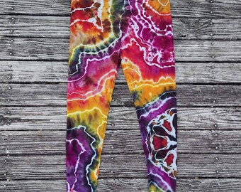 Extra Large - Hemp and Organic Cotton - Legging Tie Dyed By Funky Sunshine - set sold separately 1868
