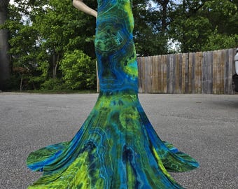 Large Tie dye wedding/maternity/photoshoot dress by Funky Sunshine