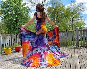 Large Tie dye wedding/maternity dress by Funky Sunshine 2001