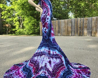 Medium Tie dye wedding/maternity/photoshoot dress by Funky Sunshine