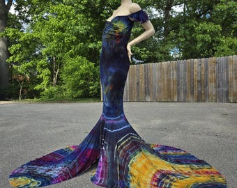 Extra Large Tie dye wedding/maternity/photoshoot dress by Funky Sunshine