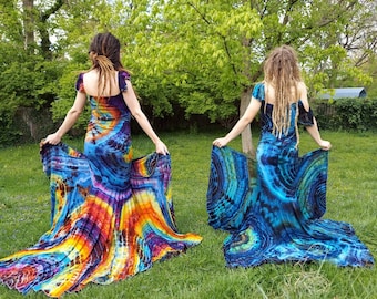 Custom - Tie dye - wedding/maternity - prom - special occasions - festive - mermaid- dress - XS-2Xl available