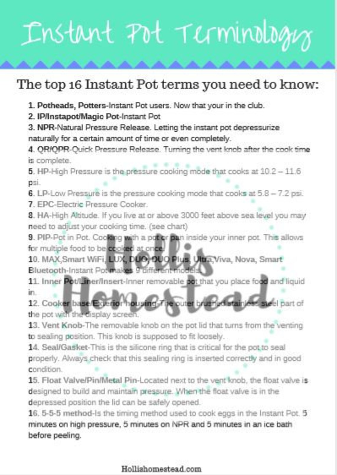 Printable Instant Pot Beginners Guide (24 Page) Recipes, Time Chart ...