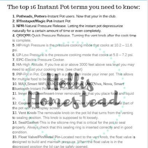 Printable Instant Pot Beginners Guide (24 Page) Recipes, Time Chart ...