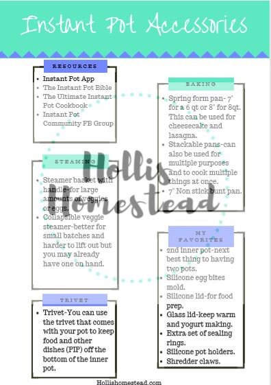 Printable Instant Pot Beginners Guide (24 Page) Recipes, Time Chart ...