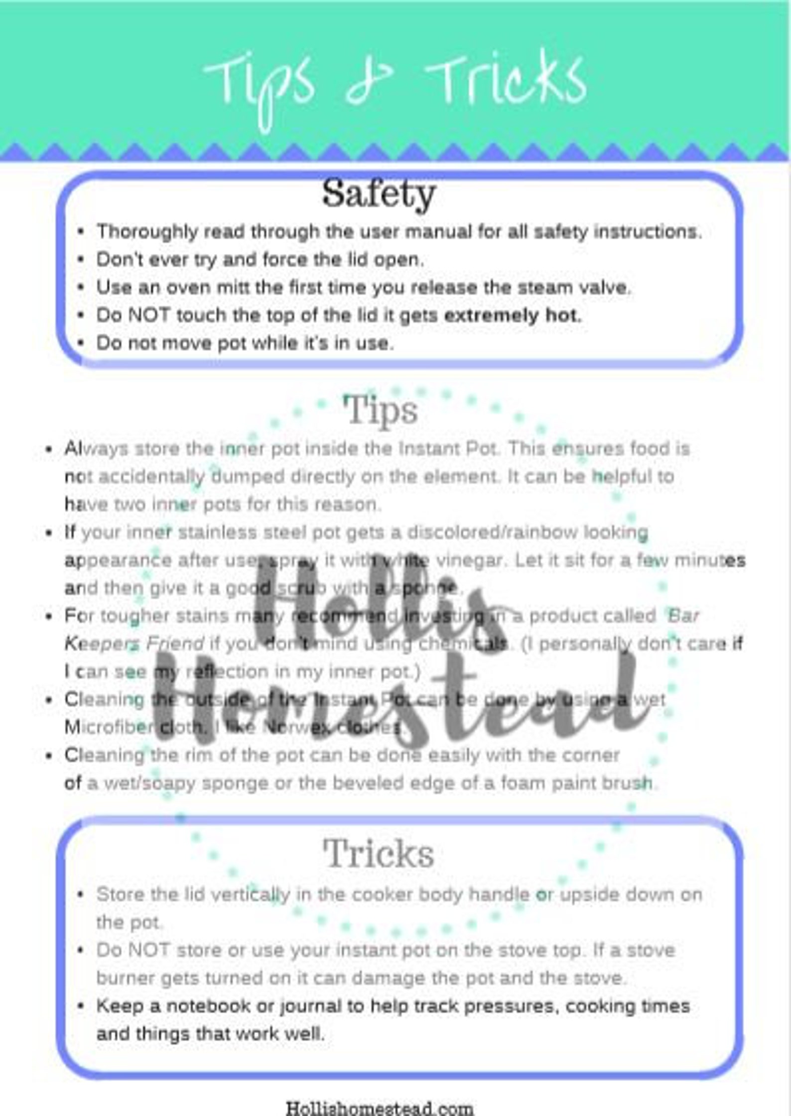 Printable Instant Pot Beginners Guide (24 Page) Recipes, Time Chart ...