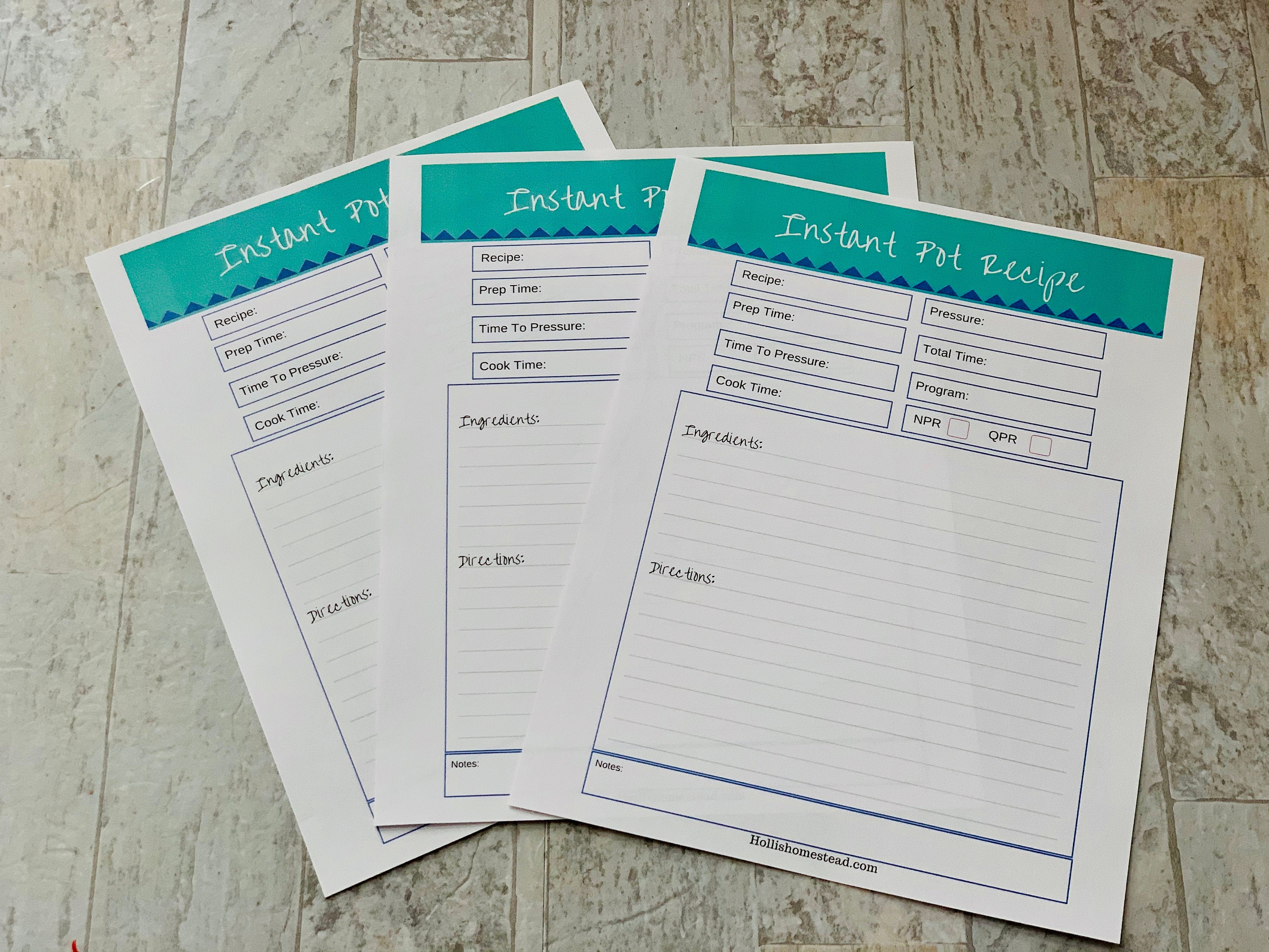 Instant Pot Recipe Card - Etsy