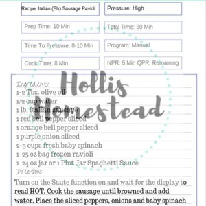 Printable Instant Pot Beginners Guide (24 Page) Recipes, Time Chart ...