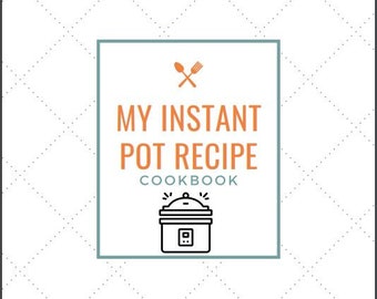 Printable Instant Pot Cookbook Template make your own | Etsy