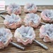 Men's Boutonniere- Shabby Chic Chiffon Rose Boutonniere, Blush Pink and Gray Boutonniere 