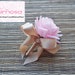 Mens Boutonniere, Soft Pink Rose Boutonniere, Pink Rose with champagne ribbon, Lapel Pin, Pin on corsage, Silk Flower Corsage, Accessories 