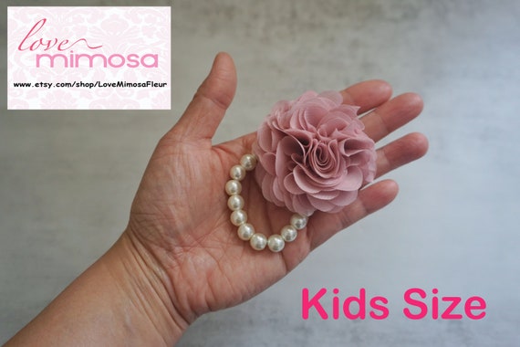 Kids Corsage Mauve Pink Chiffon Chiffon Flower Corsage Flower