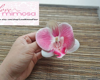 Pink Orchid Hair clip, Wedding Accessories, Pink orchid Headpiece, hair pin, bridal accessories, fascinator, bridesmaid gifts, Accessory