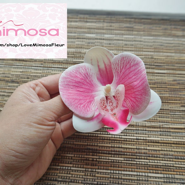 Pink Orchid Hair clip, Wedding Accessories, Pink orchid Headpiece, hair pin, bridal accessories, fascinator, bridesmaid gifts, Accessory