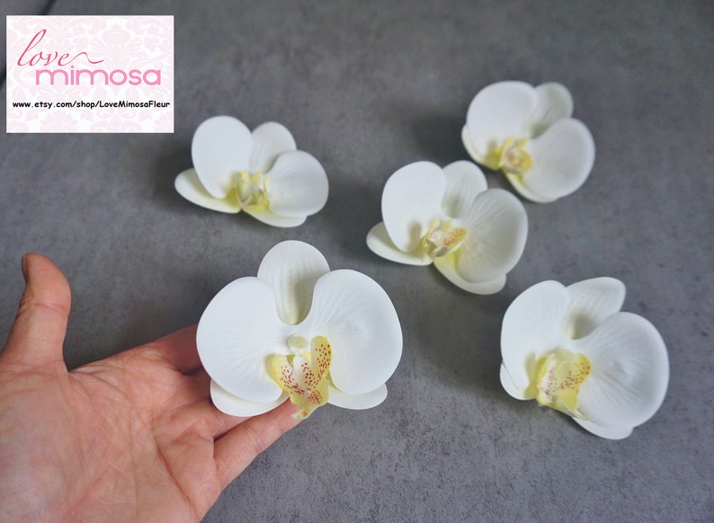 Ivory Orchid Hair clip, Wedding Accessories, white orchid Headpiece, hair pin, bridal accessories, fascinator, bridesmaid gifts, Accessory image 1