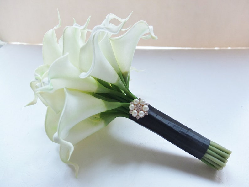 Bridesmaid Bouquets Ivory Calla Lily bridesmaid bouquet Etsy