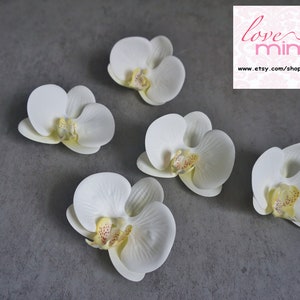 Ivory Orchid Hair clip, Wedding Accessories, white orchid Headpiece, hair pin, bridal accessories, fascinator, bridesmaid gifts, Accessory image 4