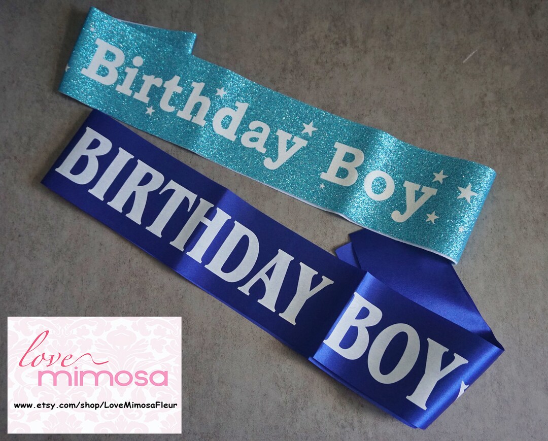 Birthday Boy Sash Glitter Blue Birthday Boy Sash Sparkle Etsy