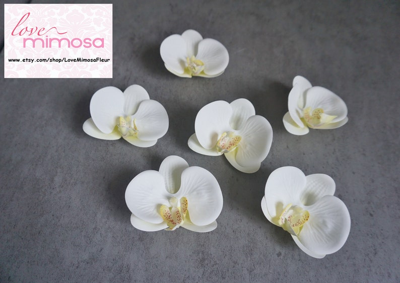 Ivory Orchid Hair clip, Wedding Accessories, white orchid Headpiece, hair pin, bridal accessories, fascinator, bridesmaid gifts, Accessory image 2