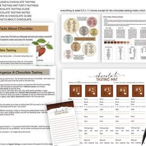 Deluxe CHOCOLATE TASTING Kit-How To Host A Chocolate Tasting-Tasting Scorecard for 5 Chocolates-Chocolate Tasting Guide-Flavors In Chocolate