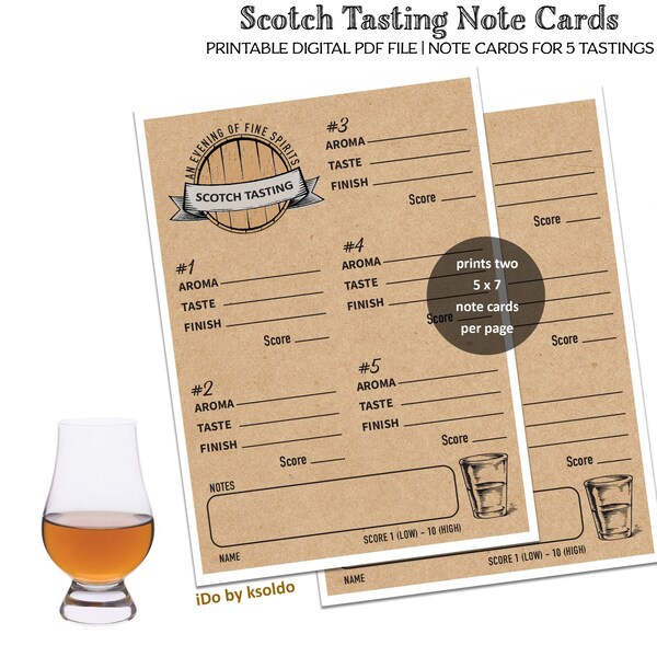 Scotch Score Card Etsy