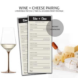 Cartes de pointage des accords mets et vins - Dégustation de vins - Dégustation de vins - Dégustation de fromages - Fête des vins - Vin et fromage - Accord mets & vins - Douche nuptiale vin et vin